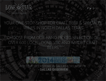 Tablet Screenshot of lonestarbeverages.com